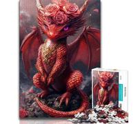 Puzzles for Teenagers 1000 Pieces Red Dragon Teenager Jigsaw,Educational Games Home Decoration Birthday Present, Gifts, Wall Art (size 38x26cm)