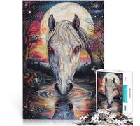 puzzles for teenagers 1000 pieces red eyed horse Help the brain exercise addictive toys to cultivate patience Birthday Gifts 26x38cm