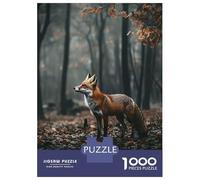 Puzzles for Teenagers 1000 Pieces Red Fox in Forest Adult Jigsaw Brain Teaser Game Pattern Assembly Unique Birthday And Xmas Gifts 70x50cm/1000pcs