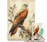 Puzzles for Teenagers 1000 Pieces Red Kite Bird Educational Toy Improve Memory with Matching Poster And Trivia Sheet 38x52cm