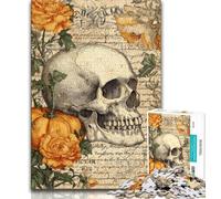 Puzzles for Teenagers 1000 Pieces Retro Skull 1000 Pieces for Teenagers,Educational Toy Funny Family Games Unique Home Decor (size 38x26cm)