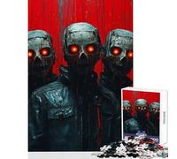 Puzzles for Teenagers 1000 Pieces Robotic Figures with Glowing Red Eyes Educational Toy Great Gifts And Toys Fun Games Enhance Love between Couples (Size 50x75cm)