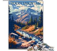 Puzzles for Teenagers 1000 Pieces Rocky Mountain National Park Educational Games Home Decoration Artists Collection, Fine Art (50x75cm) 1000pcs