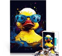 puzzles for teenagers 1000 pieces Rubber Duck With Sunglasse Familienspaß Lustige Aktivitäten für zu Hause, Geburtstagsgeschenk, Reisegeschenk,75x50cm