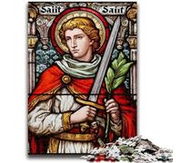 Puzzles for Teenagers 1000 Pieces Saint A Stained Glass Challenging Game And Family Play Wall Decoration Unique Birthday And Xmas Gifts 50x75cm