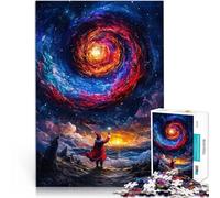 puzzles for teenagers 1000 pieces Santa and the Cosmic Spiral Quizspiel Wanddekoration Einzigartige Geburtstags- und Weihnachtsgeschenke50x70cm