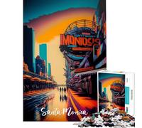 Puzzles for Teenagers 1000 Pieces Santa Monica Pier 1000 Jigsaw Puzzle Educational Toy Stress Reliever Birthday And Unique Gifts (38x26cm)