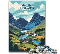 Puzzles for Teenagers 1000 Pieces Scotland Landscape Challenging To Complete But Fun And Humorous Educational Game for Birthday (size 50x75cm)