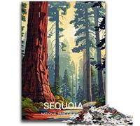Puzzles for Teenagers 1000 Pieces Sequoia National Park Poster 1000 Pieces for Teenagers,with Matching Poster And Trivia Sheet for And Age 14 Years Up (50x75cm)