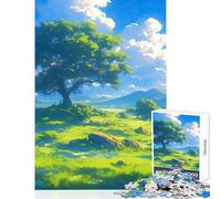 Puzzles for Teenagers 1000 Pieces Serene Sky Giants Brain Teaser Game Staycation Kill Time Home Decoration Toys Parent-child Interaction (38x26cm)