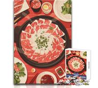 Puzzles for Teenagers 1000 Pieces Shabu-Shabu Feast︰ A Culinary Delight Brainteaser Family Games Home Art Decor Birthday Gifts Size 38x52cm