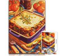 Puzzles for Teenagers 1000 Pieces Shepherd's Pie Still Life Illustration Family Fun & Game Night For Family Fun Gifts Ideas Size 50x75cm