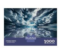 Puzzles for Teenagers 1000 Pieces Sky Reflections in Water Jigsaws for Adults Hands-on Game Difficult Hard Fun at Home Activities, 52x38cm/1000pcs