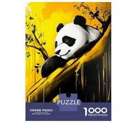 Puzzles for Teenagers 1000 Pieces Sleeping Panda in Yellow Jigsaws for Adults Hands-on Game Difficult Hard Fun at Home Activities, 52x38cm/1000pcs