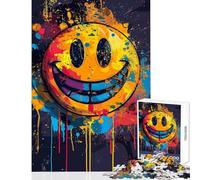 Puzzles for Teenagers 1000 Pieces Smiles on Colorful Faces Educational Game Pattern Assembly DIY Toys Birthday Present,Travel Gifts, (38x26cm)