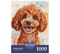 Puzzles for Teenagers 1000 Pieces Smiling Poodle Portrait Puzzles for Adults Relaxing Games But Fun And Humorous Fun Activities at Home 70x50cm/1000pcs
