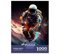 Puzzles for Teenagers 1000 Pieces Space Astronaut Snowboarder Jigsaw Puzzle Brain Teaser Game A Work of Art Unique Birthday And Xmas Gifts 70x50cm/1000pcs