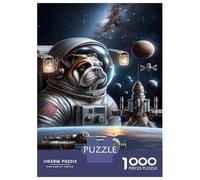 Puzzles for Teenagers 1000 Pieces Space Dog Astronaut Art Print Puzzles for Adults Relax Games Analysis And Logic Challenging Game Gifts 70x50cm/1000pcs