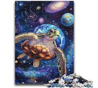 Puzzles for Teenagers 1000 Pieces Space Turtle 1000 Pieces for Teenagers,Staycation Kill Time with Fully Interlocking Randomly Shaped Pieces (38x26cm)