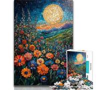 Puzzles for Teenagers 1000 Pieces Stained Glass Poppies 1000 Pieces for Adults,is Ideal As Gifts for The Whole Family Suitable for And 14 38x26cm