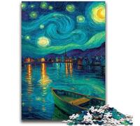 Puzzles for Teenagers 1000 Pieces Starry Sky Boat Educational Game Challenge Toy Wall Decoration Unique Birthday And Xmas Gifts 50x75cm