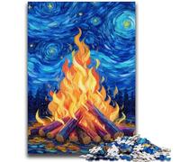 Puzzles for Teenagers 1000 Pieces Starry Sky Bonfire Educational Game Challenge Toy Wall Decoration Unique Birthday And Xmas Gifts 26x38cm