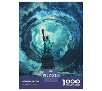 Puzzles for Teenagers 1000 Pieces Statue of Liberty Wall Art Print Puzzles for Adults Relax Games Analysis And Logic Challenging Game Gifts 52x38cm/1000pcs