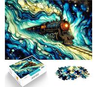 puzzles for teenagers 1000 pieces Steam Train in Abstract Landscape Familienspaß Verbessern Sie das Gedächtnis75x50cm