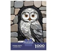Puzzles for Teenagers 1000 Pieces Stone Mosaic Owl Adult Jigsaw Brain Teaser Game Pattern Assembly Unique Birthday And Xmas Gifts 70x50cm/1000pcs