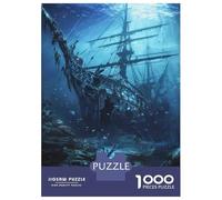 Puzzles for Teenagers 1000 Pieces Sunken Pirate Ship Wreck Adult Jigsaw Toy Wall Decor Perfect Decoration Unique Birthday And Xmas Gifts 70x50cm/1000pcs