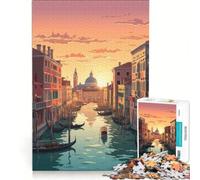 Puzzles for Teenagers 1000 Pieces Sunset in Venice, Educational Game, Interesting Stress Reduction, Great Gift for Gaming 38x26cm