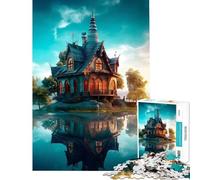 Puzzles for Teenagers 1000 Pieces Surral Castle Reflections Adult Puzzles Hands-on Game But Fun And Humorous Christmas Birthday Gifts (Size 38x52cm)