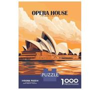 Puzzles for Teenagers 1000 Pieces Sydney Opera House Jigsaw Puzzle Brain Teaser Game A Work of Art Unique Birthday And Xmas Gifts 70x50cm/1000pcs