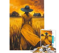 Puzzles for Teenagers 1000 Pieces The Dreamer of The Fields Puzzle for Adults Relaxing Games Presents for Women Unique Birthday And Xmas Gifts (Size 38x26cm)