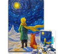 Puzzles for Teenagers 1000 Pieces The Little Prince Fox 1000 Pieces for Teenagers,Staycation Kill Time with Matching Poster And Trivia Sheet (size 75x50cm)