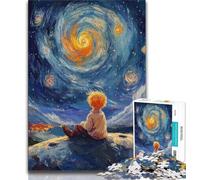 Puzzles for Teenagers 1000 Pieces The Little Prince of The Night Sky,Help The Brain Exercise Addictive Toys to Cultivate Patience Perfect Decoration 75x50cm
