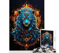 Puzzles for Teenagers 1000 Pieces The Runestone Lion Family Game Tough Challenge Home Decoration Toys Parent-child Interaction (50x75cm)