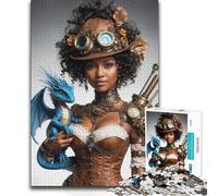 Puzzles for Teenagers 1000 Pieces The Steampunk Enchantress Unique Challenge Game Tough Challenge Gift Birthday 38x52cm(1000pcs)