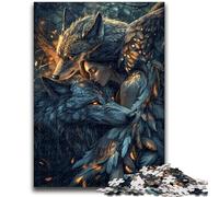 Puzzles for Teenagers 1000 Pieces The Wolf And The Girl for Educational Game Challenge Toy for Is Ideal As A Gift for The Whole Family 50x75cm