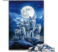 Puzzles for Teenagers 1000 Pieces The Wolf Family, for Age 14 Years And over Home Decor As A Gift for The Whole Family And Friends (Size 26x38cm)