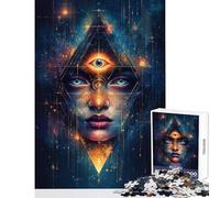 Puzzles for Teenagers 1000 Pieces Third Eye Woman Jigsaw Puzzles 1000 Brain Teaser Game Great Gifts for Games Learning Educational (50x75cm)