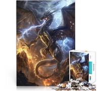 puzzles for teenagers 1000 pieces Thunderstorm Dragon Decompressing Intellectual Educational Toy Birthday Present, Gifts 50x70cm