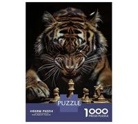 Puzzles for Teenagers 1000 Pieces Tiger Chess Jigsaws for Adults Hands-on Game Difficult Hard Fun at Home Activities, 38x26cm/1000pcs