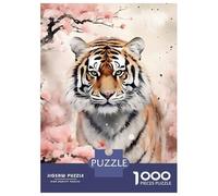 Puzzles for Teenagers 1000 Pieces Tiger Poster, Picture, Metal Print, Paint by Michael I. Organ Puzzles for Adults Relaxing Games But Fun And Humorous Fun Activities at Home 38x26cm/1000pcs