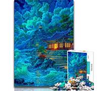Puzzles for Teenagers 1000 Pieces Traditional Korean Palace Towers 1000 Pieces for Teenagers,deal As Gifts for The Whole Family for Ages 14+ 75x50cm