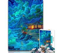 Puzzles for Teenagers 1000 Pieces Traditional Korean Palace Towers Puzzles for Adults,Educational Stress Relief Toy Great Gifts And Toys 26x38cm