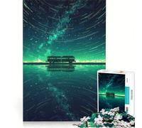 Puzzles for Teenagers 1000 Pieces Train Across The Emerald Sky Impossible Game Decompressing Intellectual Presents for Women 38x26cm