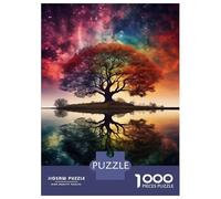 Puzzles for Teenagers 1000 Pieces Tree Space Fantasy Landscape Jigsaws for Adults Hands-on Game Difficult Hard Fun at Home Activities, 70x50cm/1000pcs