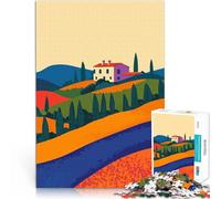 puzzles for teenagers 1000 pieces Tuscan Villa Italy Landscape Präzisionsschnitt Wunschliste mit dem Weihnachtsmann75x50cm