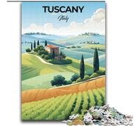 Puzzles for Teenagers 1000 Pieces Tuscany Italy Travel Educational Games Home Decoration Artists Collection, Fine Art (38x52cm) 1000pcs
